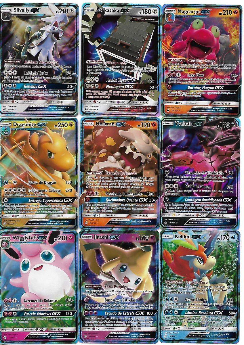 Lote 50 Cartas Pokémon Com Um Card Gx Garantido (v. Foto 