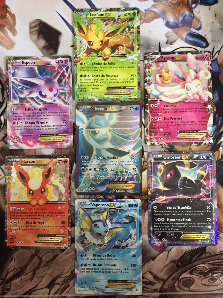 Lote De Cartas Eevolutions Ex - Evoluções Do Eevee 7 