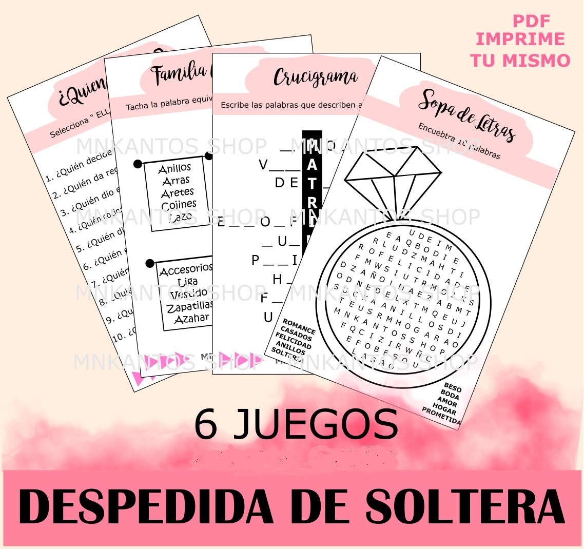 Loteria Despedida De Soltera Rosa Kit Imprimible - $ 85.00 