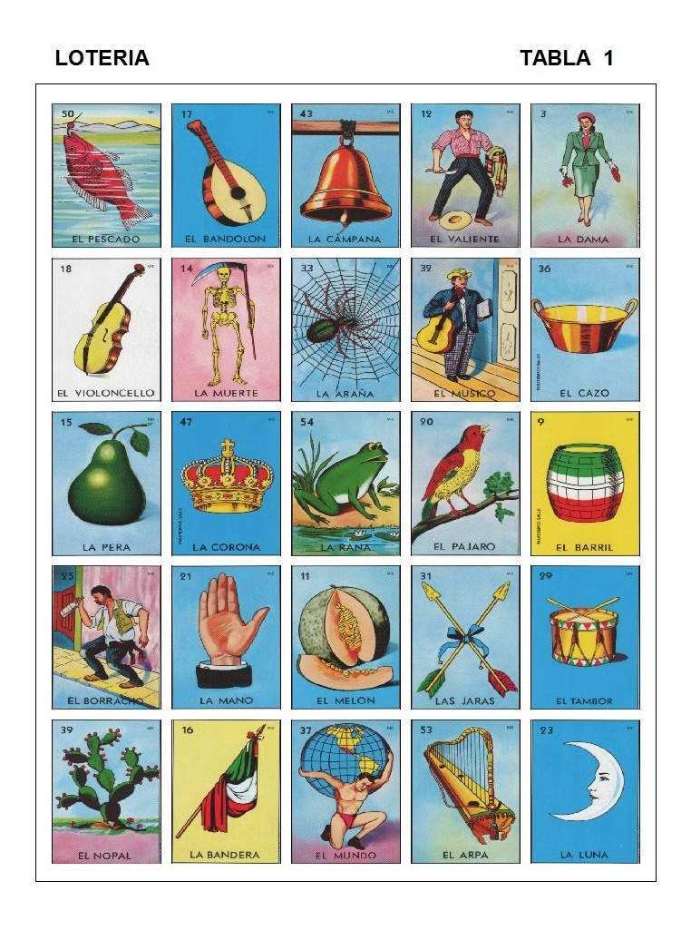 Loteria Mexicana Imprimible Mas De Tablas X Y X My Xxx Hot Girl