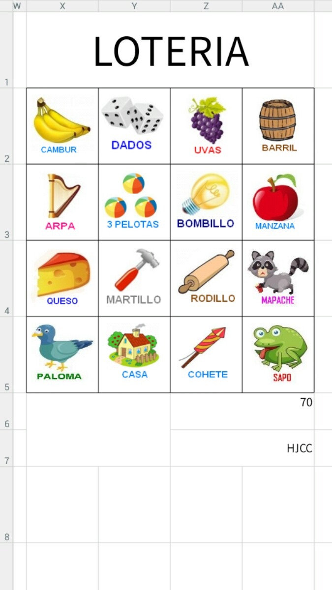 Lotería Tradicional Picoca (20 Cartones Y 84 Fichas) - Bs. 0,10 en Mercado Libre