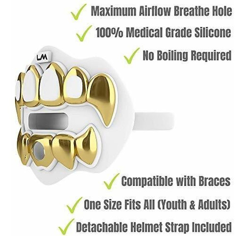 Loudmouth Football Mouth Guard 3D Chrome Grillz Adult & Youth Mouth Guard