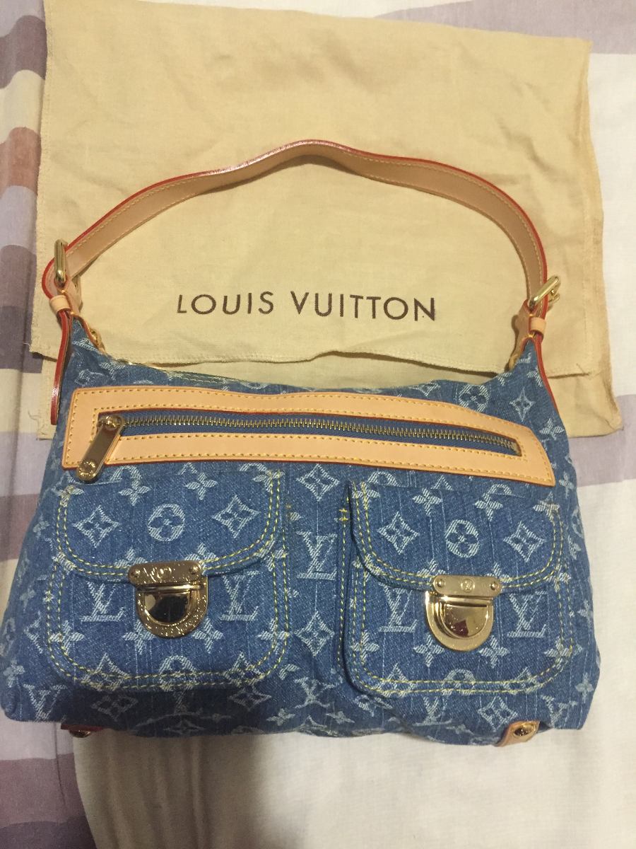 Hermosa Bolsa Louis Vuitton Denim Baggy Pm Lv - $ 9,499.00 en Mercado Libre