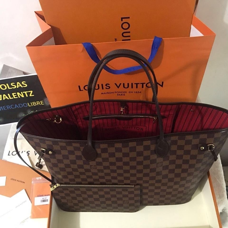 Bolsas Louis Vuitton Neverfull Gm Ebene Caja Original Lv Ch - $ 9,599.00 en Mercado Libre