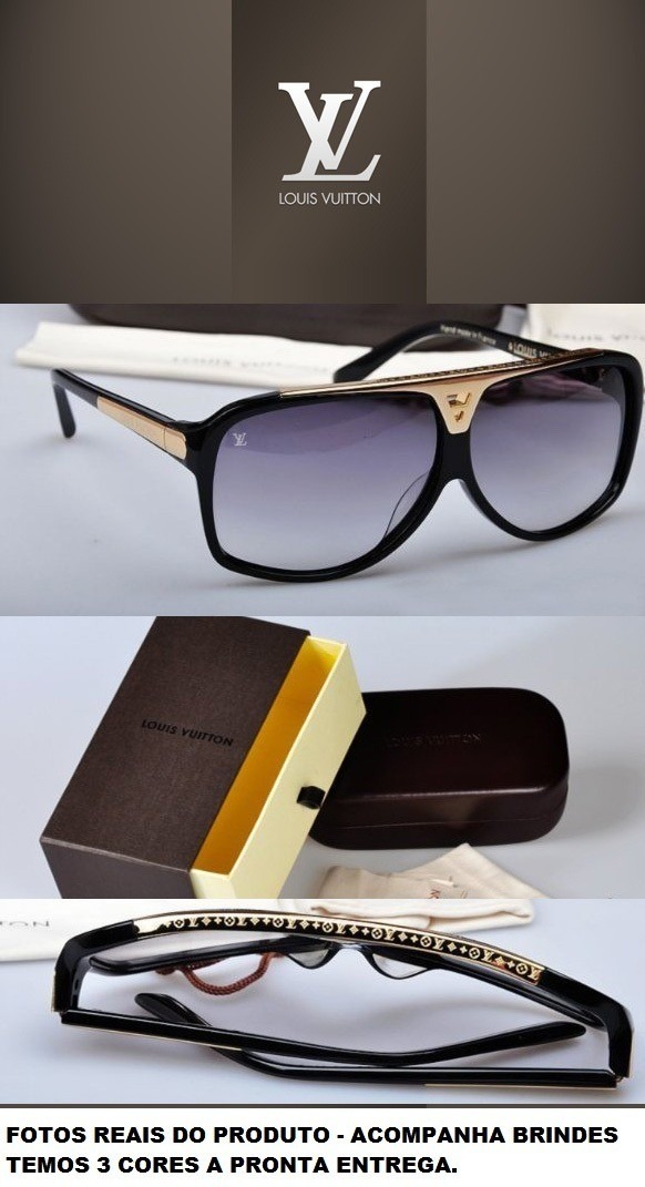 Oculos Louis Viton Louis Vuitton Evidence + Frete Gratis - R$ 520,00 em Mercado Livre