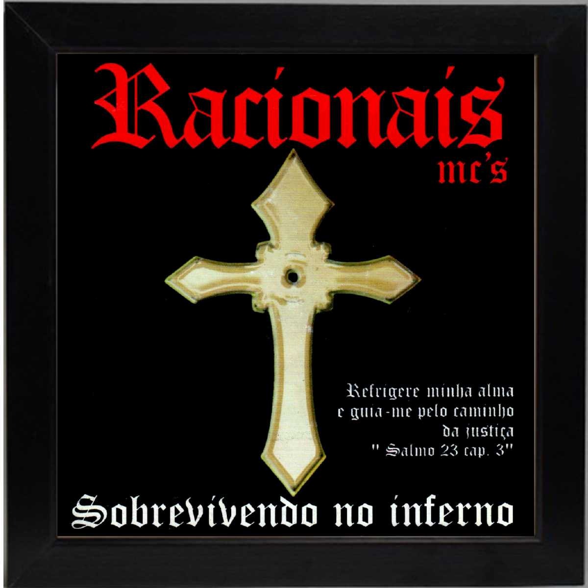 Lp Racionais Mcs Sobrevivendo No Inferno Quadro Capa Disco