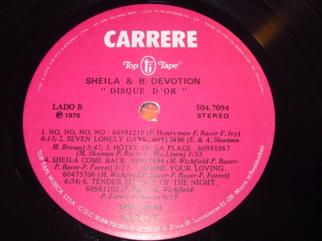 Lp Sheila B Devotion Disque Dor 1979 R 4490 Em Mercado Livre 