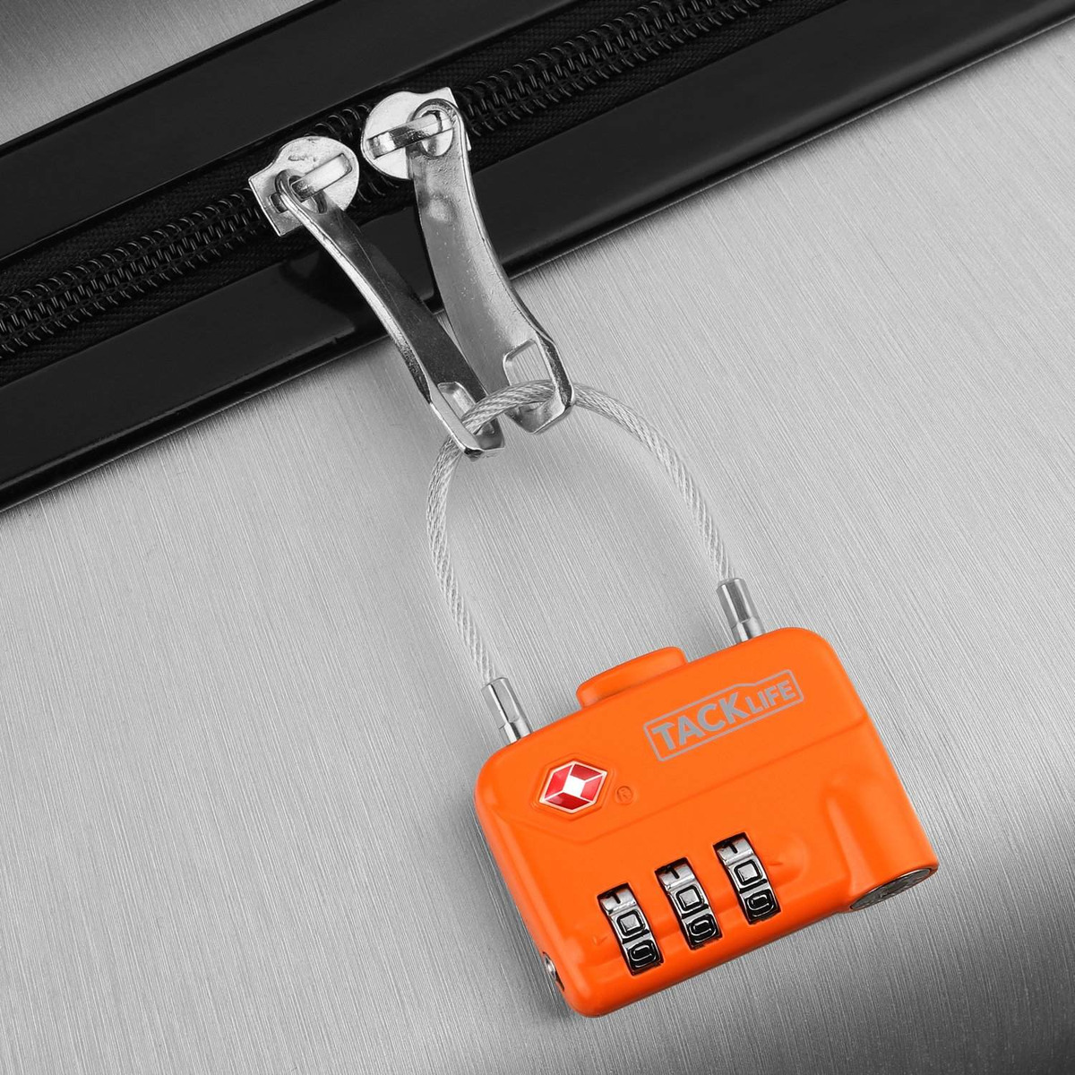 2 Pack Backpack 3 Digit Combination Locks for Suitcase Travel Locks Baggage Cable Locks HCL1A Orange TACKLIFE TSA Approved Luggage Locks