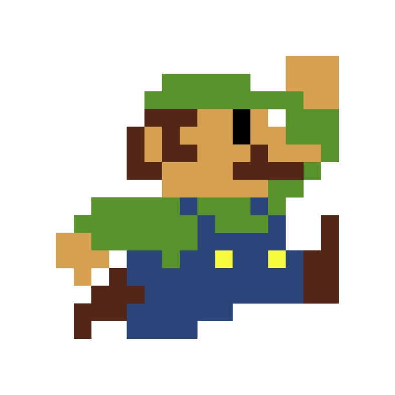Super Mario Pixel Illustration Super Mario Bros Luigi Pixel Art,Super Mario B...