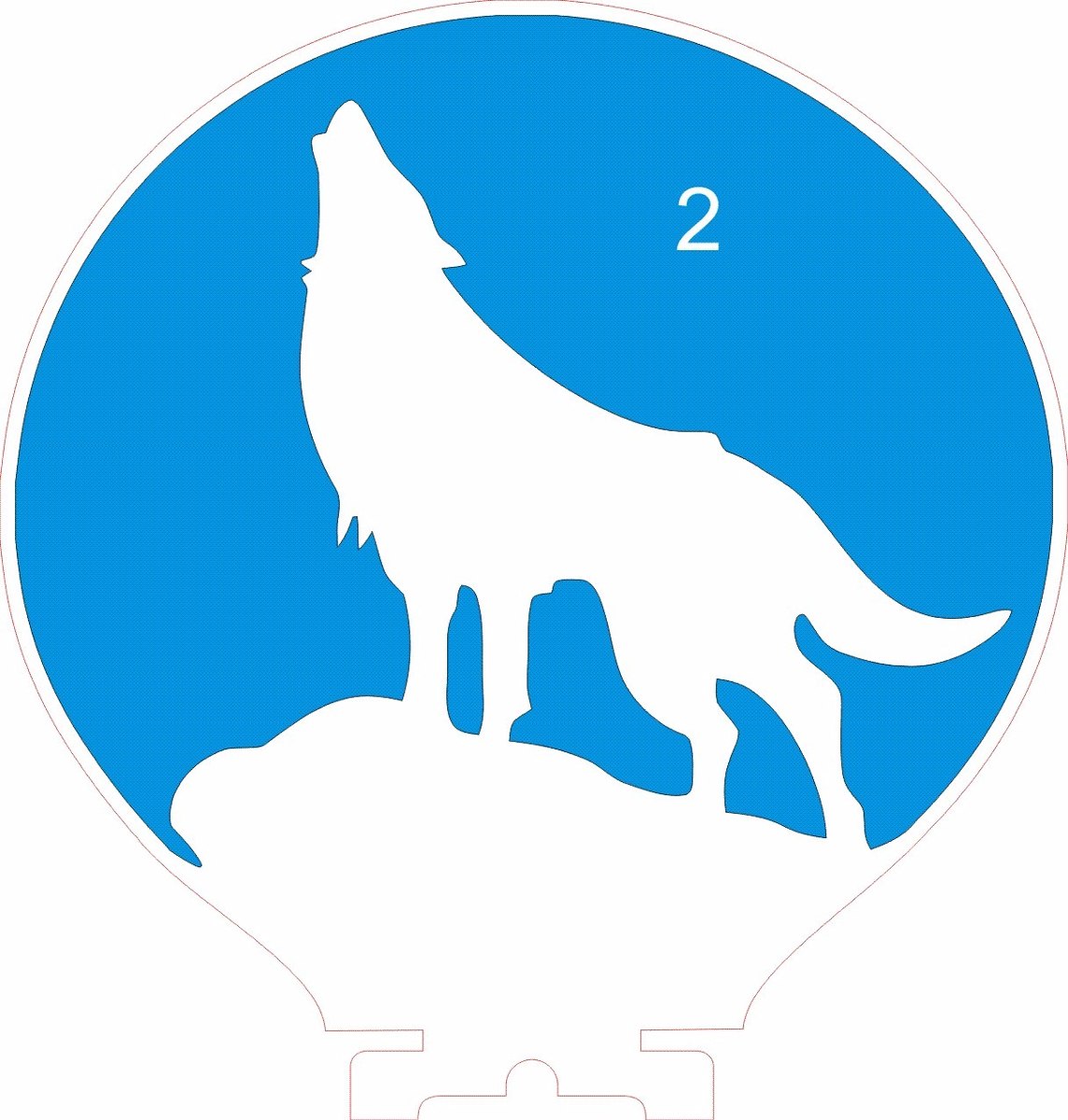 luminária de tomada mini automática silhueta de lobo r 34 95