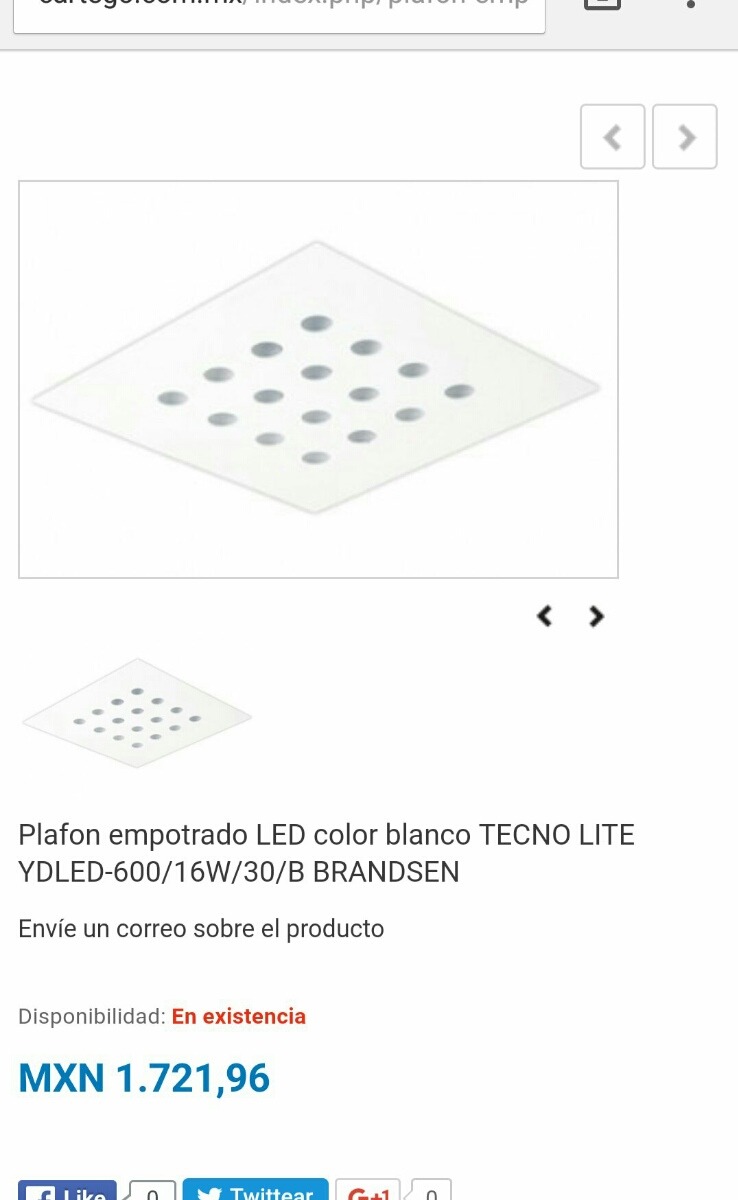 Luminaria Led Empotrable Tecnolite 16w Plafon Cálido Envíogr $ 875 00 en Mercado Libre Luminaria Led Empotrable Tecnolite 16w Plafon Cálido Envíogr $ 875 00 en Mercado Libre