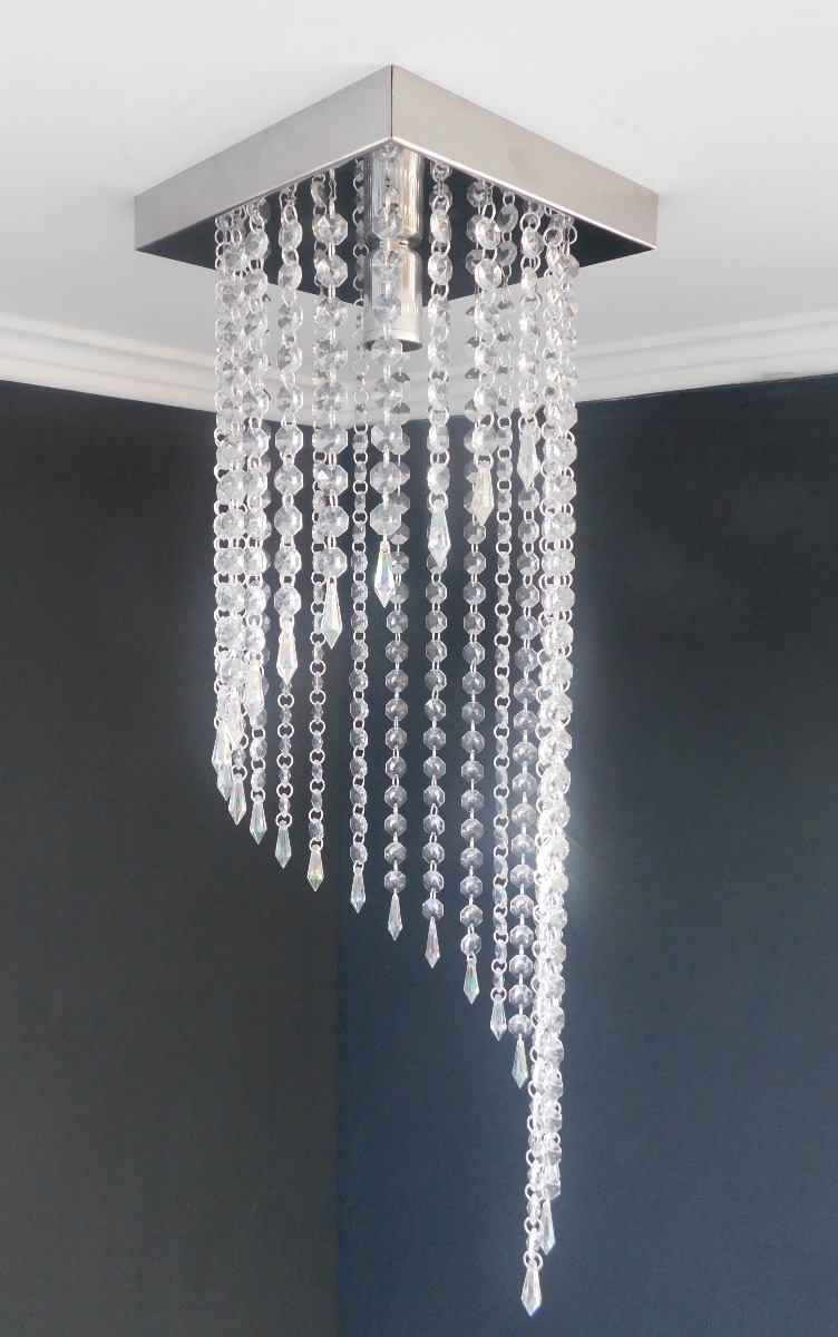 Lustre Cristal Acrilico Sala Cozinha Corredor Moderno Se10 R 90 Lustre Cristal Acrilico Sala Cozinha Corredor Moderno Se10 R 90