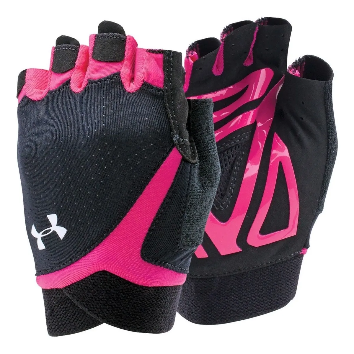 VESTE BEM ESPORTES | Luva Under Amour Coolswitch Flux Training Preto Com Rosa G - R$ 65,99