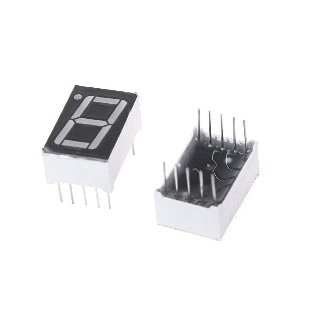 10pcs Common Anode 10-Pin 1 Bit 7 Segment 0.56/" Red LED Display Digital Tube