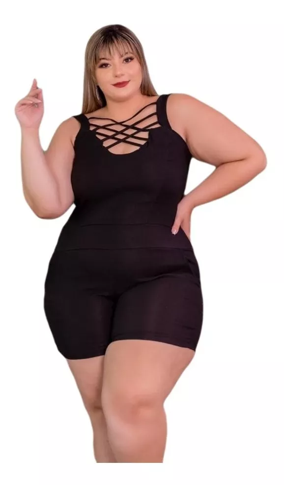 macaquinho plus size para festa