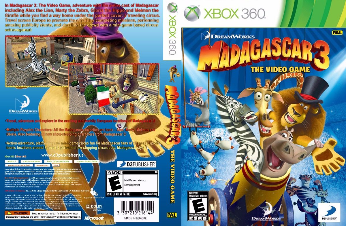 Madagascar Kartz - Jogo De X Box 360, Para Desbloqueios R Gh/ L T 3.0