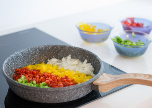 maestro de cocina sarten premium antiadherente granito 24cm