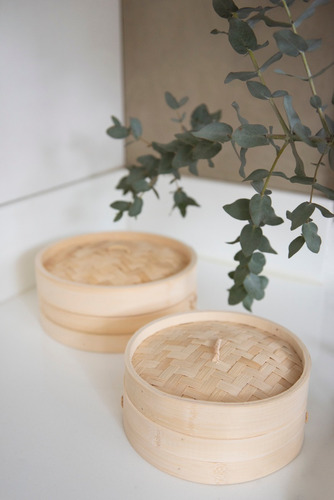maestro de cocina-set x2 vaporeras desmontables bambu 1 piso