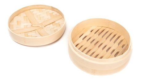maestro de cocina - vaporera de bambú con tapa 24cm