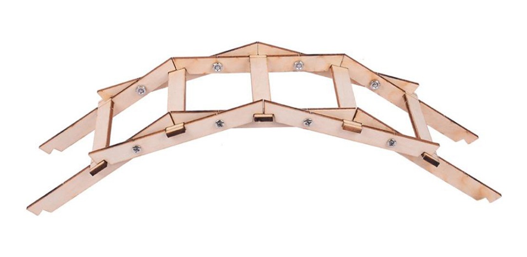 Magideal Wooden Bailey Bridge Model Toy Building Blocks Kids