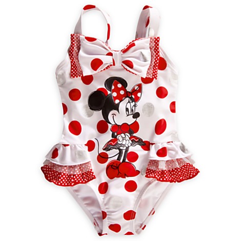 Maiô Minie Mouse Disney Babados Branco E Vermelho Tam 4 ...