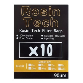 Malla Rosin Bag 2.5´x4´ 90micras 100% Nylon Reusable 10pz 