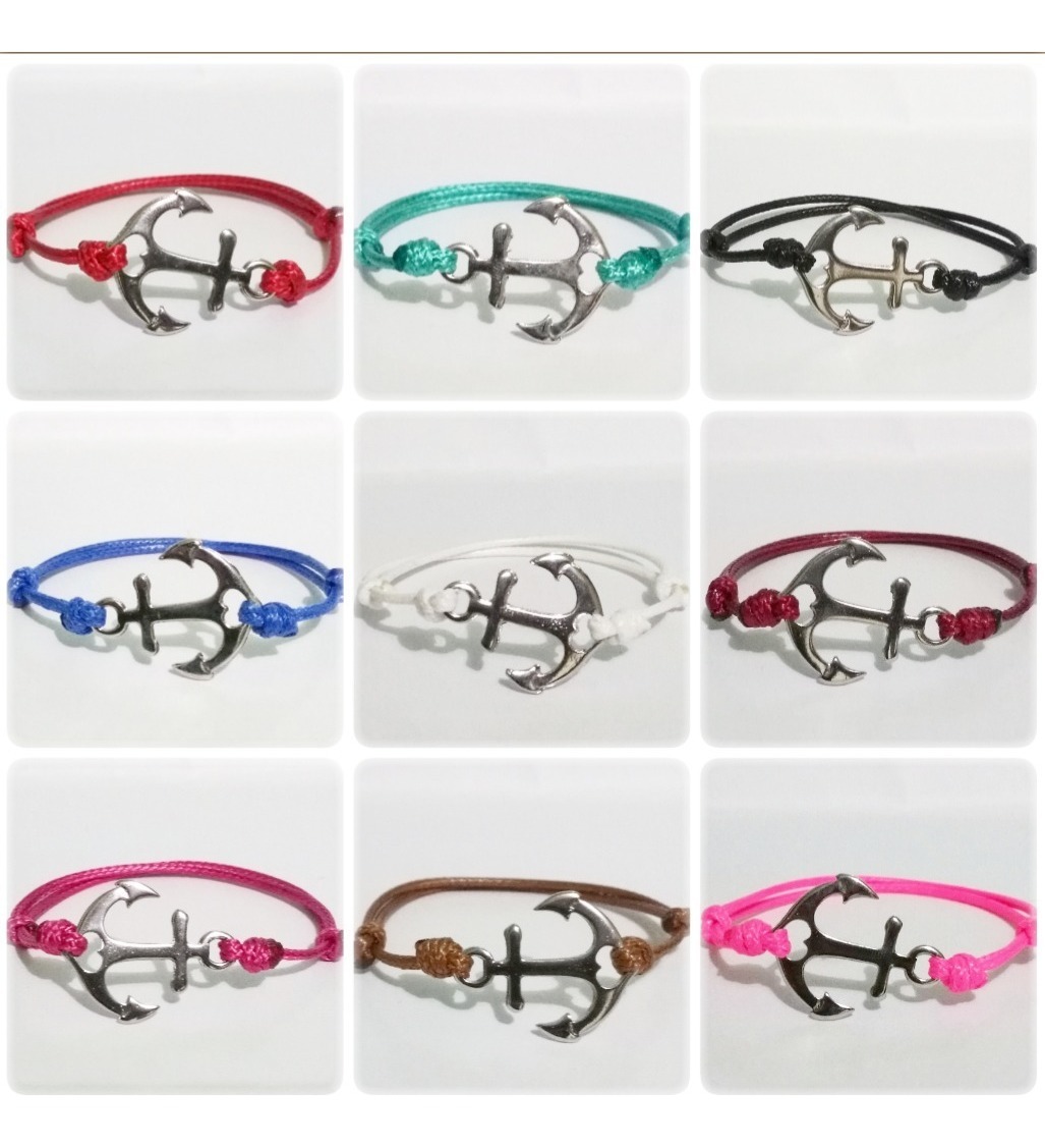 Nuevo-Amistad Pulsera De Infinito Ancla Pulsera De Cuero 4