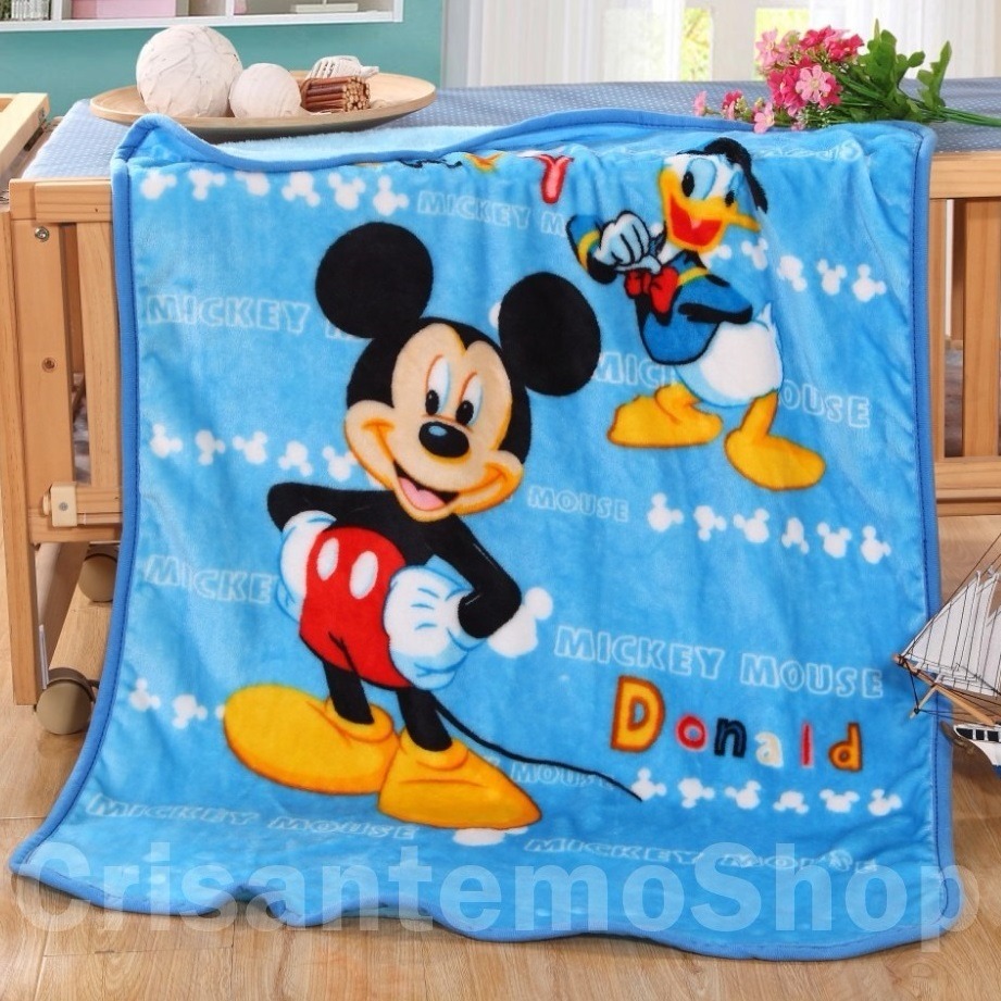 Manta Cobertor Infantil Bebê Disney Mickey Microfibra Tam