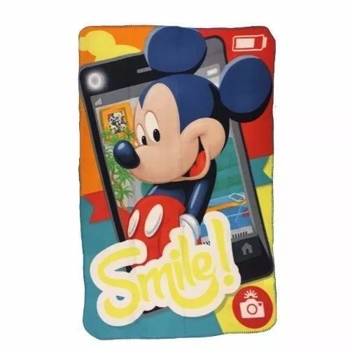 Manta Cobertor Infantil Mickey Smile Disney 100x150 Dtc