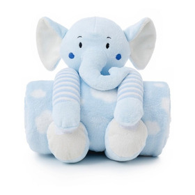 Manta Soft Pelúcia Elefante, Ursinho Cobertor Anti-alérgico 