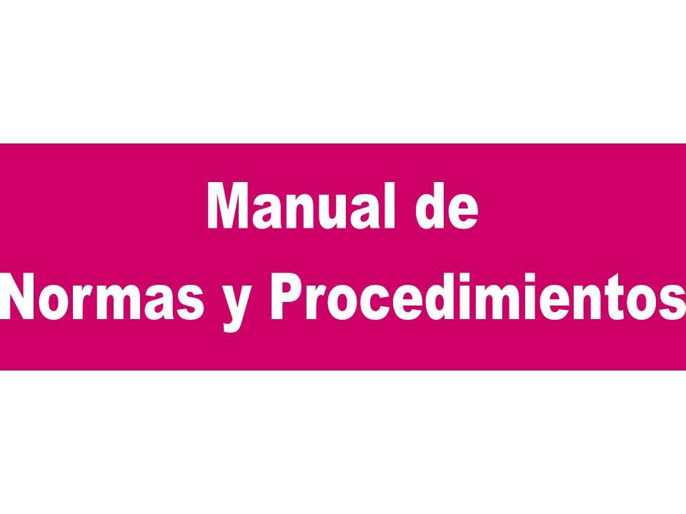 manual de normas, procesos y procedimientos