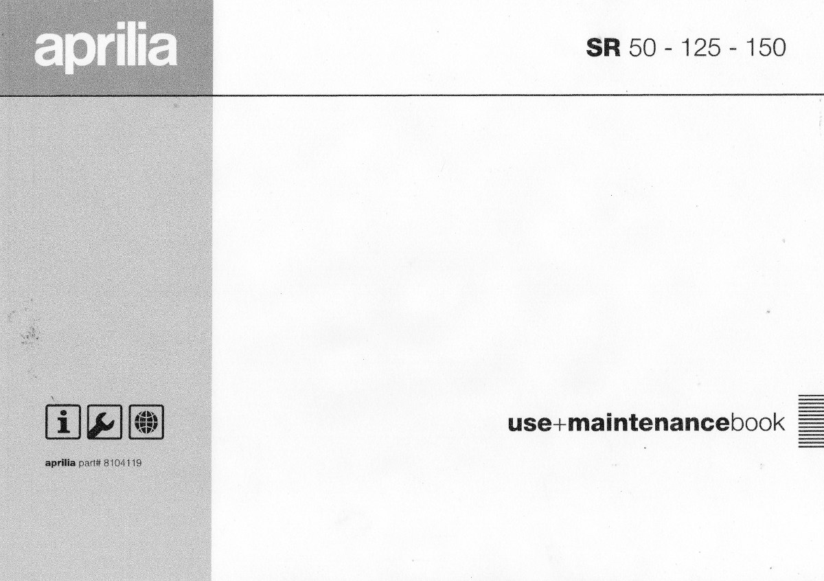 manual de serviço - aprilia sr 50/125/150 - 1999 pdf. Carregando zoom.