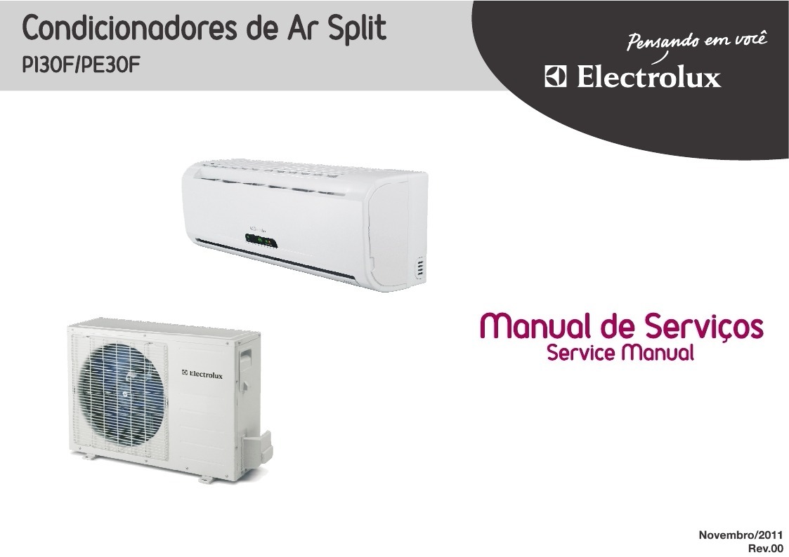 manual de serviço split electrolux pi30f pe30f. Carregando zoom.