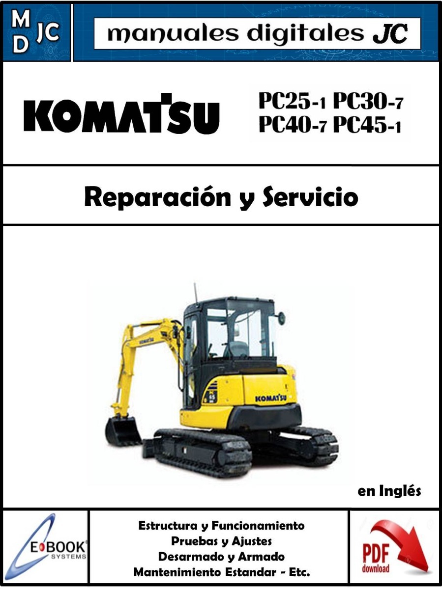 ... Array - manual de taller excavadora komatsu pc25 pc30 pc40 pc40 7 985 en rh articulo
