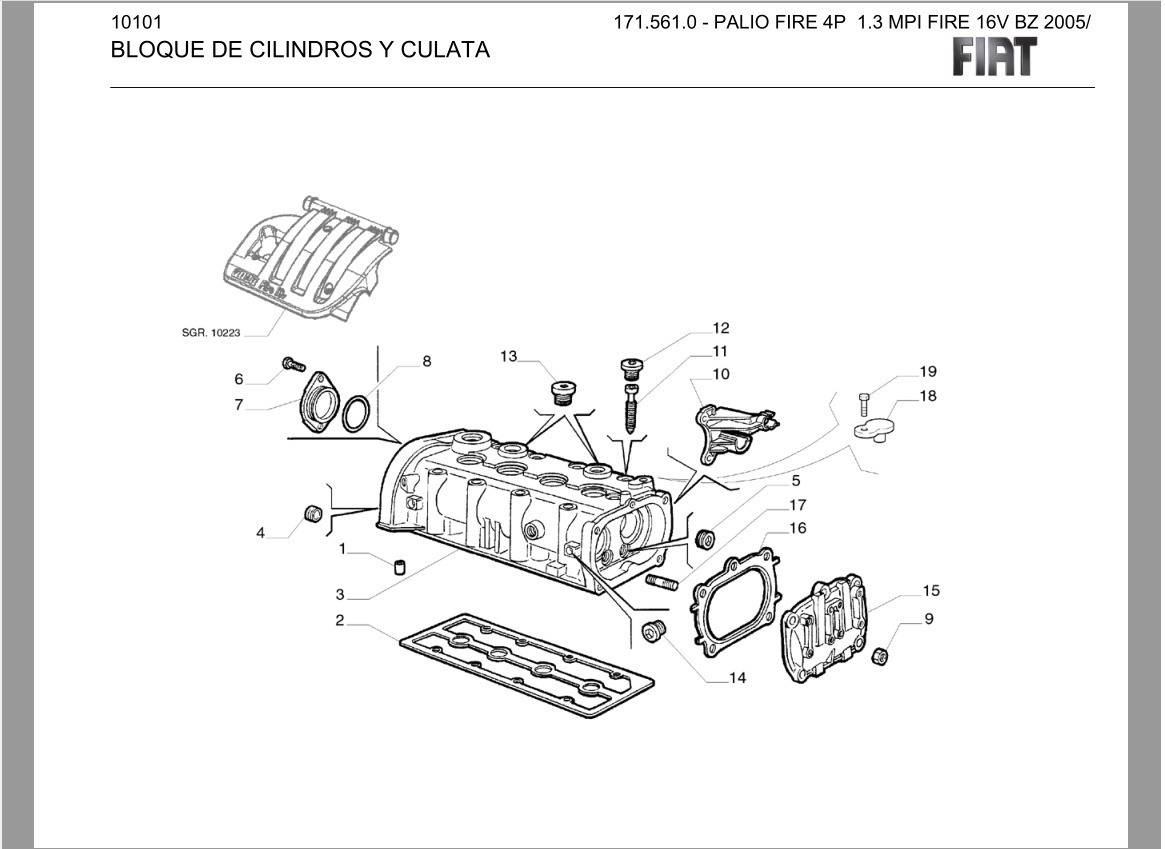 Manual Despiece Catalogo Partes Fiat Palio Fire 1.3 16v
