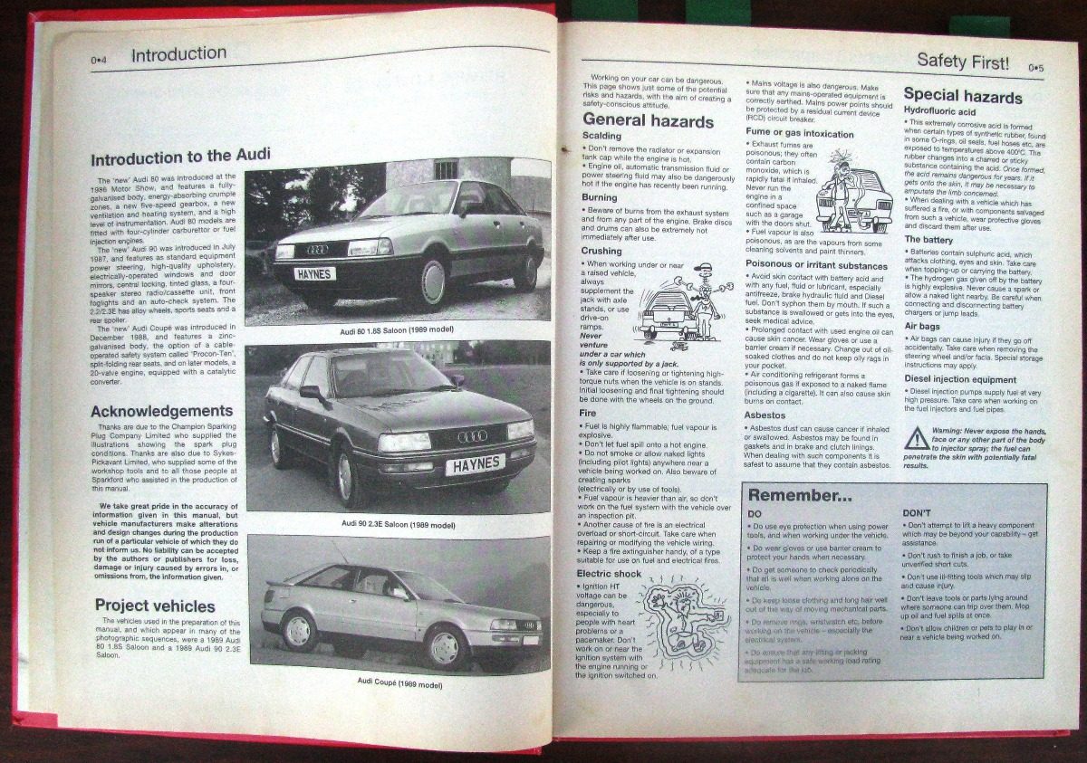 1989 audi 80 manual de reparación
