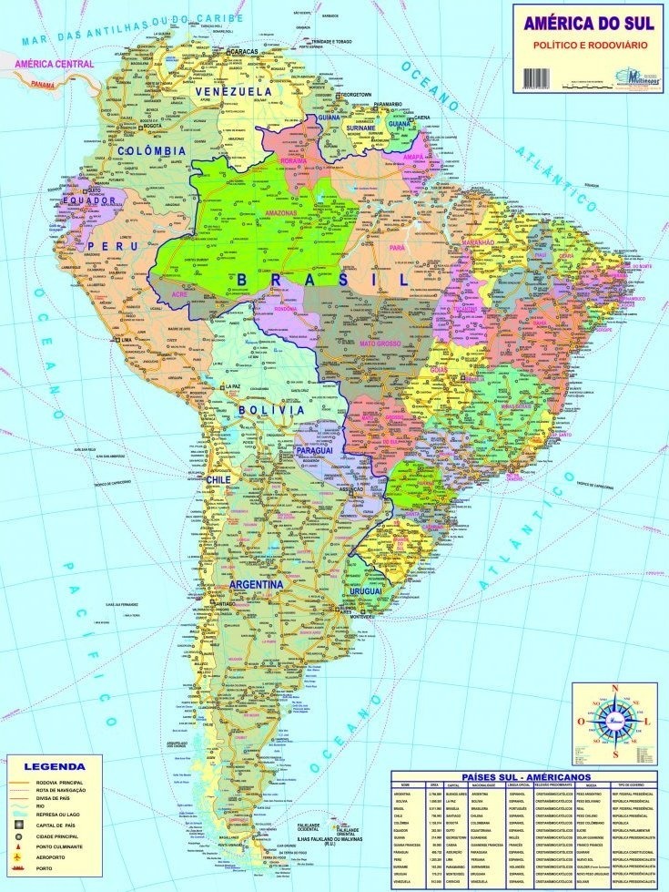 America Do Sul Mapa Mapa Da America Do Sul Images