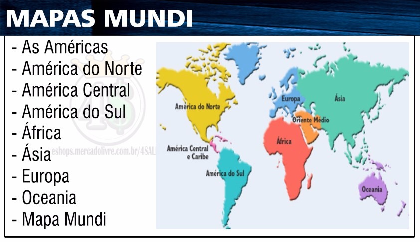Mapa Enrolado Gigante Brasil Mundi América Europa - Avulso - R$ 18,90