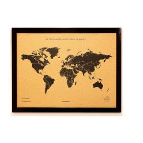Mapa Mundi Corcho Pineable Mapa Mundo Negro World Map