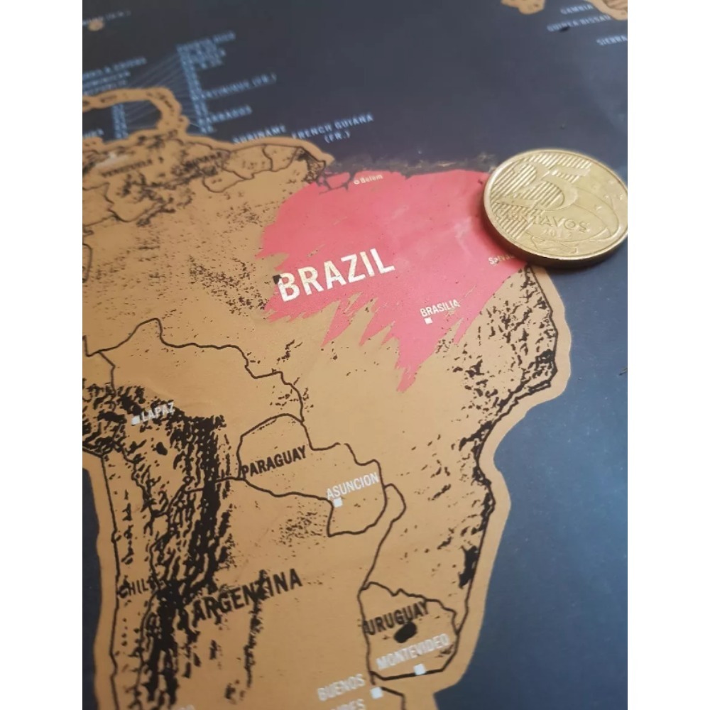 Mapa Mundi De Raspar Viagens Raspadinha Scratch Map 82x60 ... Mapa Mundi De Raspar Viagens Raspadinha Scratch Map 82x60 ...