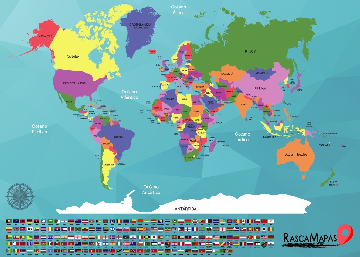 Mapa Mundial Para Rascar - $ 499.00 en Mercado Libre