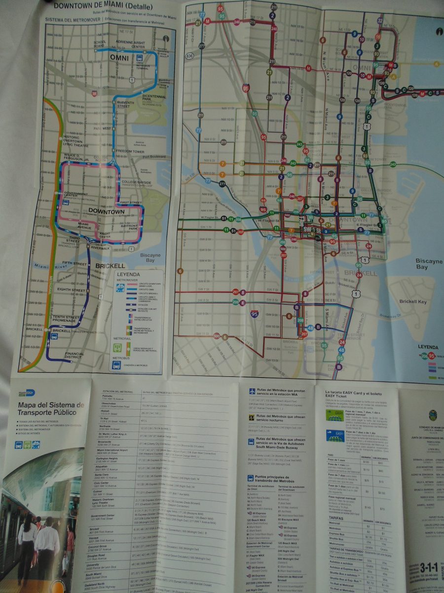 mapa turistico de la ciudad de miami y alrededores.