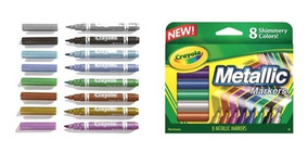 Conde 8-Marcadores De Colores Nuevo Crayola metálico marcadores