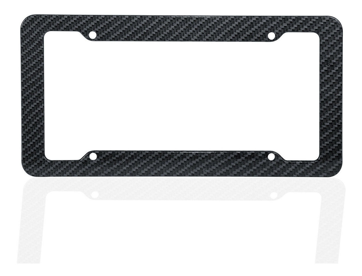 2pc Plastic Carbon Fiber Style OxGord License Plate Frames for Auto-Car-Truck-A