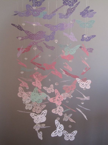 Mariposas decoración pared dormitorio, cartulina, papel x 40 ...