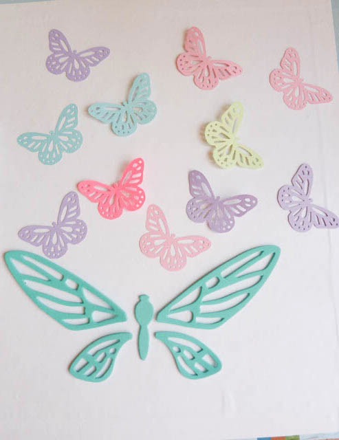 Mariposas grandes formas en goma eva decoracion 10 unidades ...