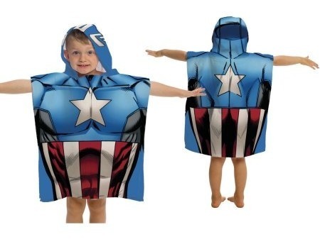 Marvel Avengers Toalla con Capucha del Capit/án Am/érica