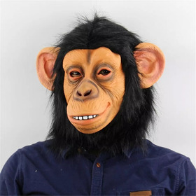 Máscara Cosplay Macaco Chimpanzé Meme Engraçado Assustador