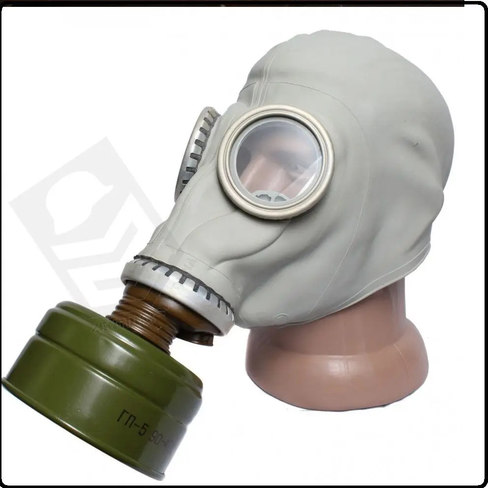 OldShop Máscara De Gas GP5 Soviética Réplica – Aspecto Auténtico De La Guerra Fría, Con Bolsa Y Filtros, Talla XS A XL, Coleccionable O Disfraz