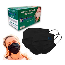 Mascara Descartavel Com Elastico E Clip Nasal - 50 Un